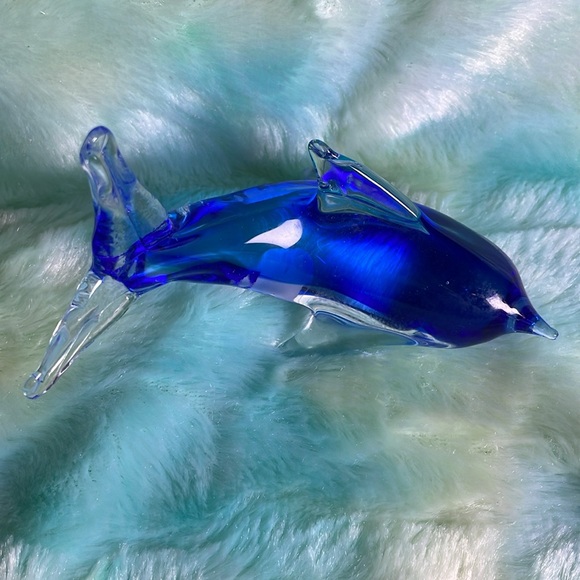 Vintage JOSKA CRYSTAL Blue Dolphin - Picture 6 of 7